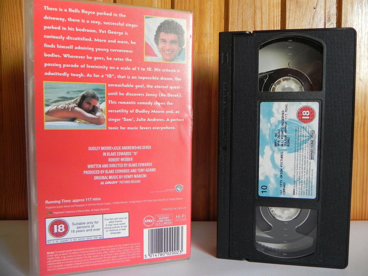 Blake Edwards' 10 - Warner Home - Comedy - Dudley Moore - Bo Derek - Pal VHS-