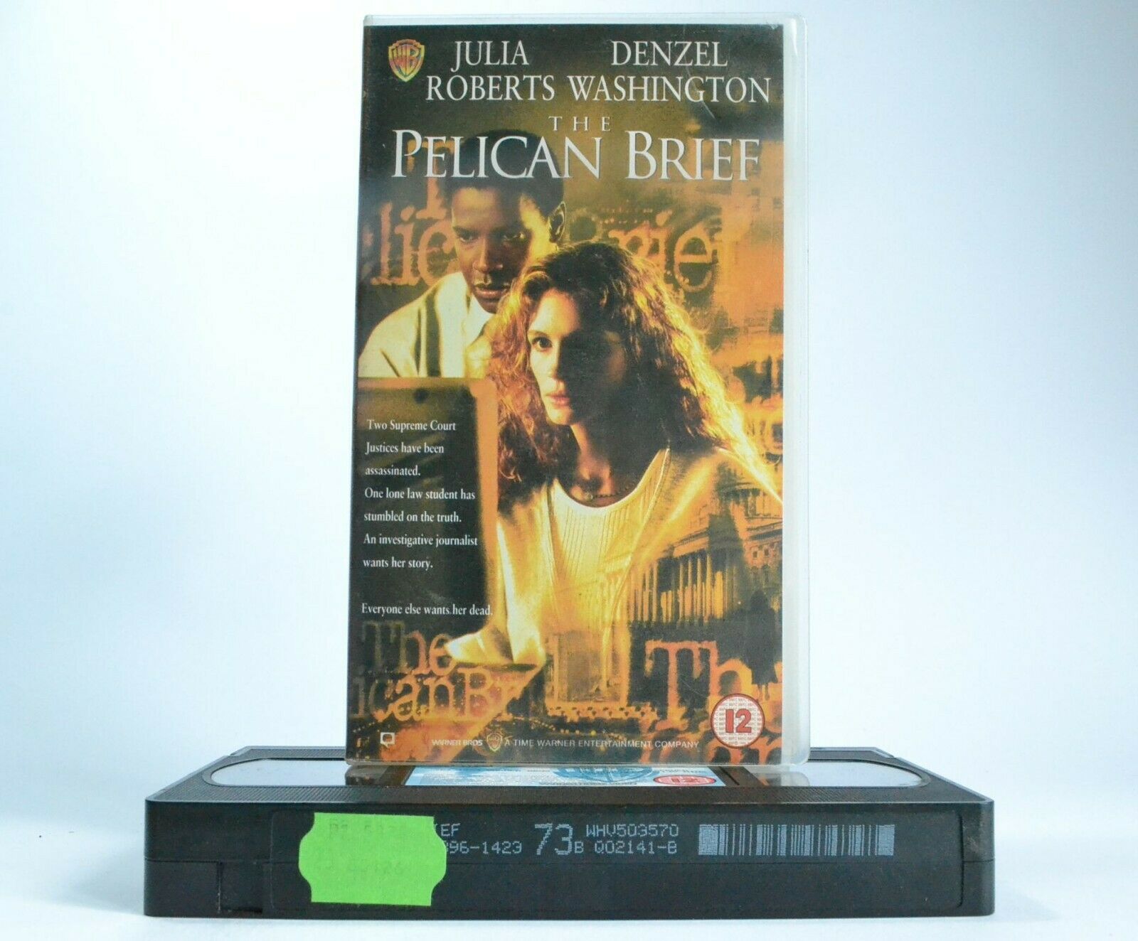 The Pelican Brief - John Grisham - Court Thriller - Denzel Washington - Pal VHS-