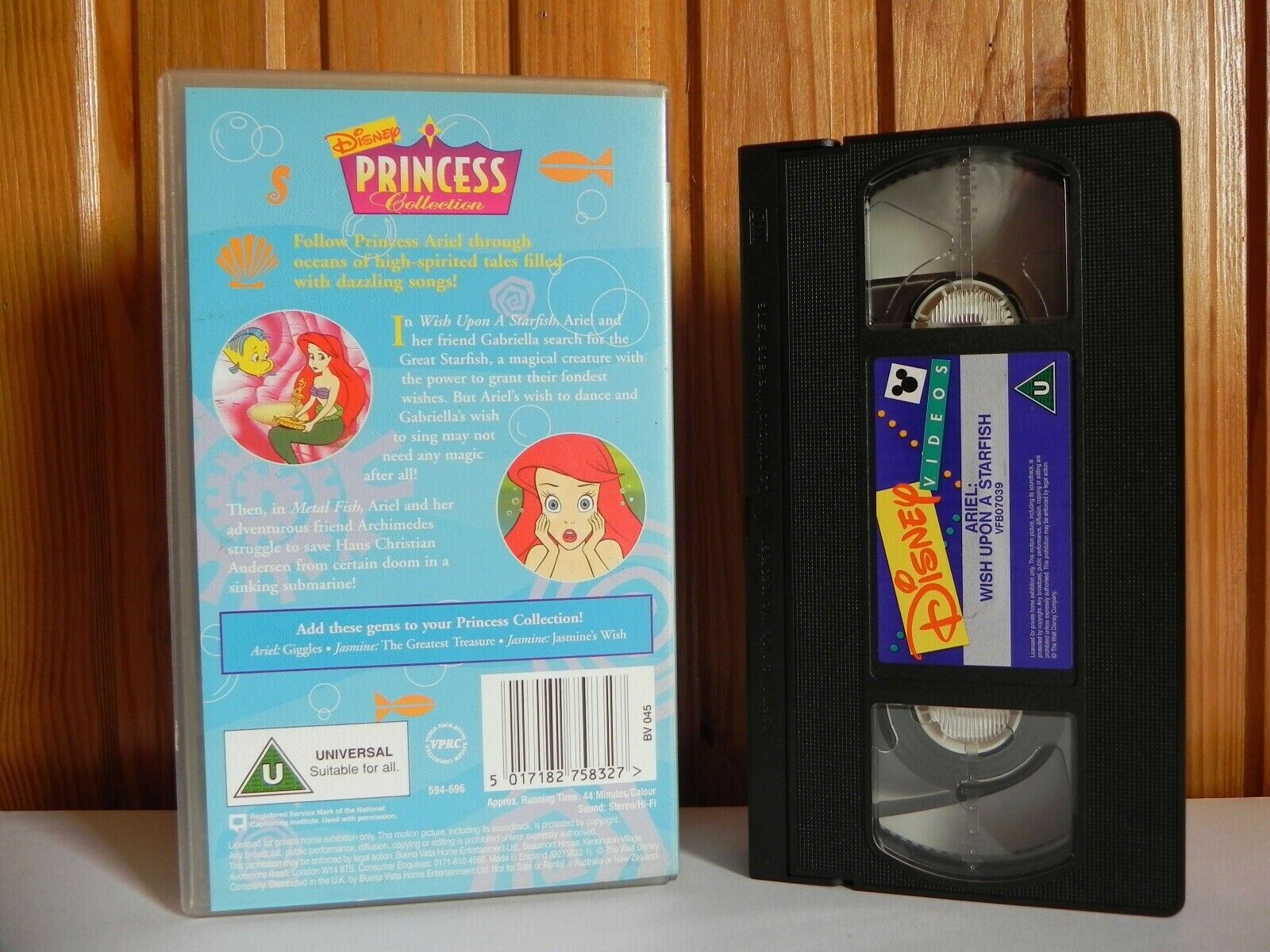 Princess Collection - Disney - Wish Upon A Starfish - Ariel - Children's - VHS-