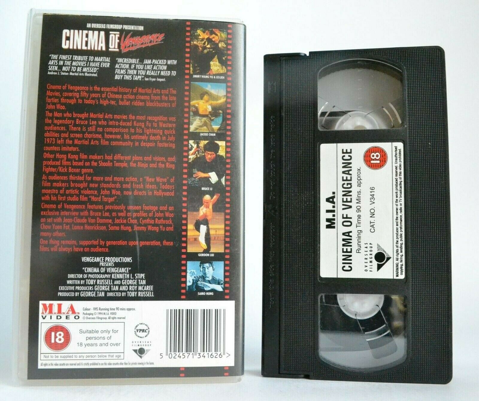 Cinema Of Vengeance: Martial Arts Movies History - Bruce Lee - Jackie Chan - VHS-