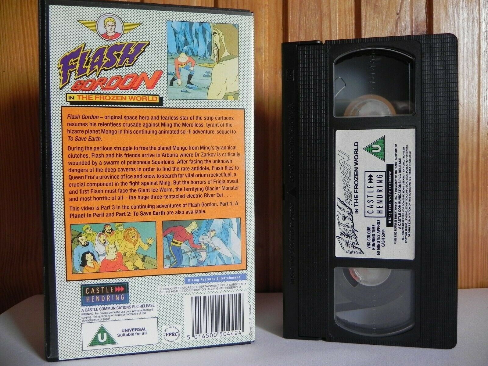 Flash Gordon - The Frozen World - An Orginal Animated Adventure - Kids - Pal VHS-