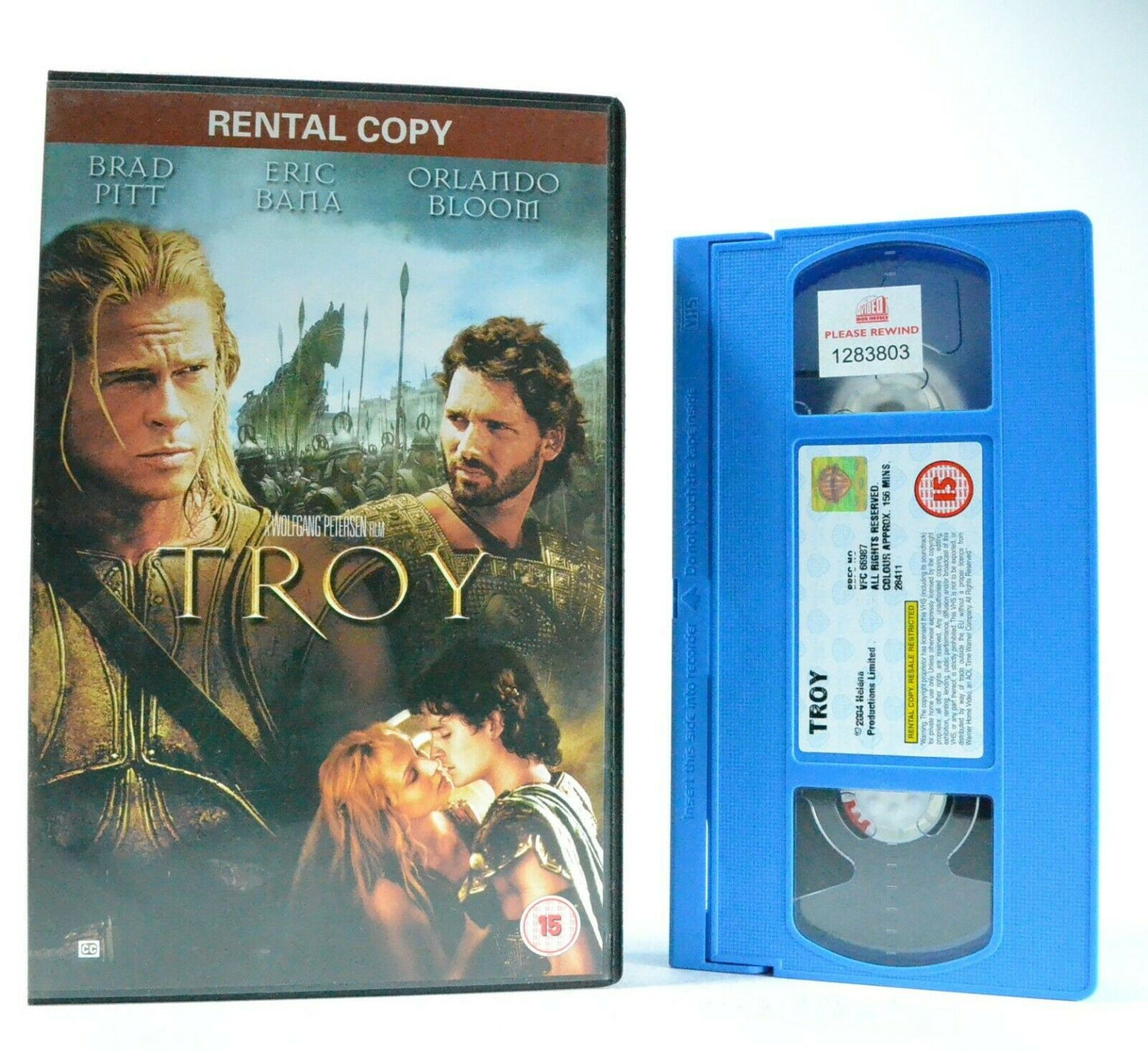Troy: Epic War Drama (2004) - Large Box - Ex-Rental - Brad Pitt/Eric Bana - VHS-