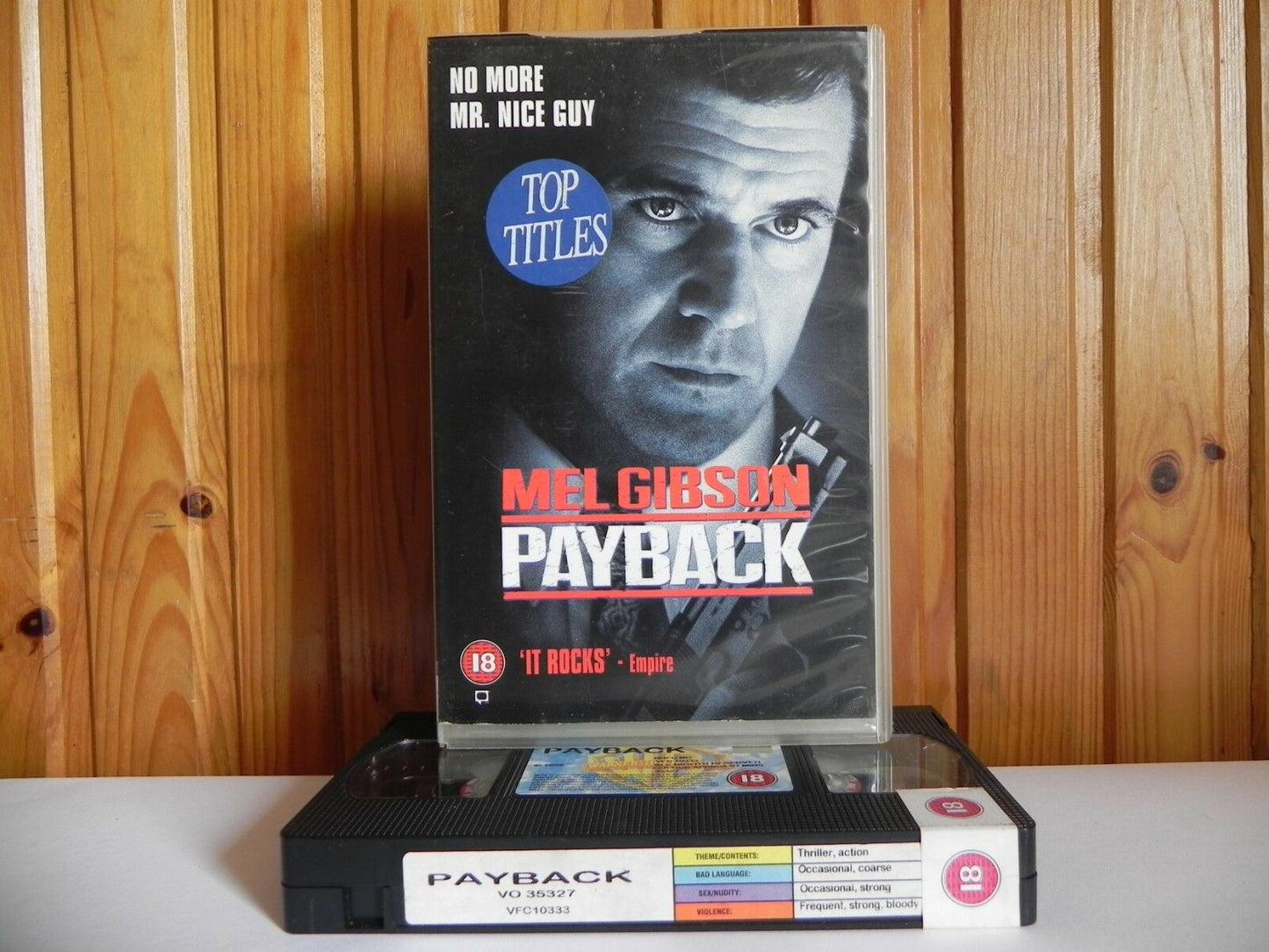 Payback - Large Box - Warner Home - Action - Cert (18) - Mel Gibson - Pal VHS-