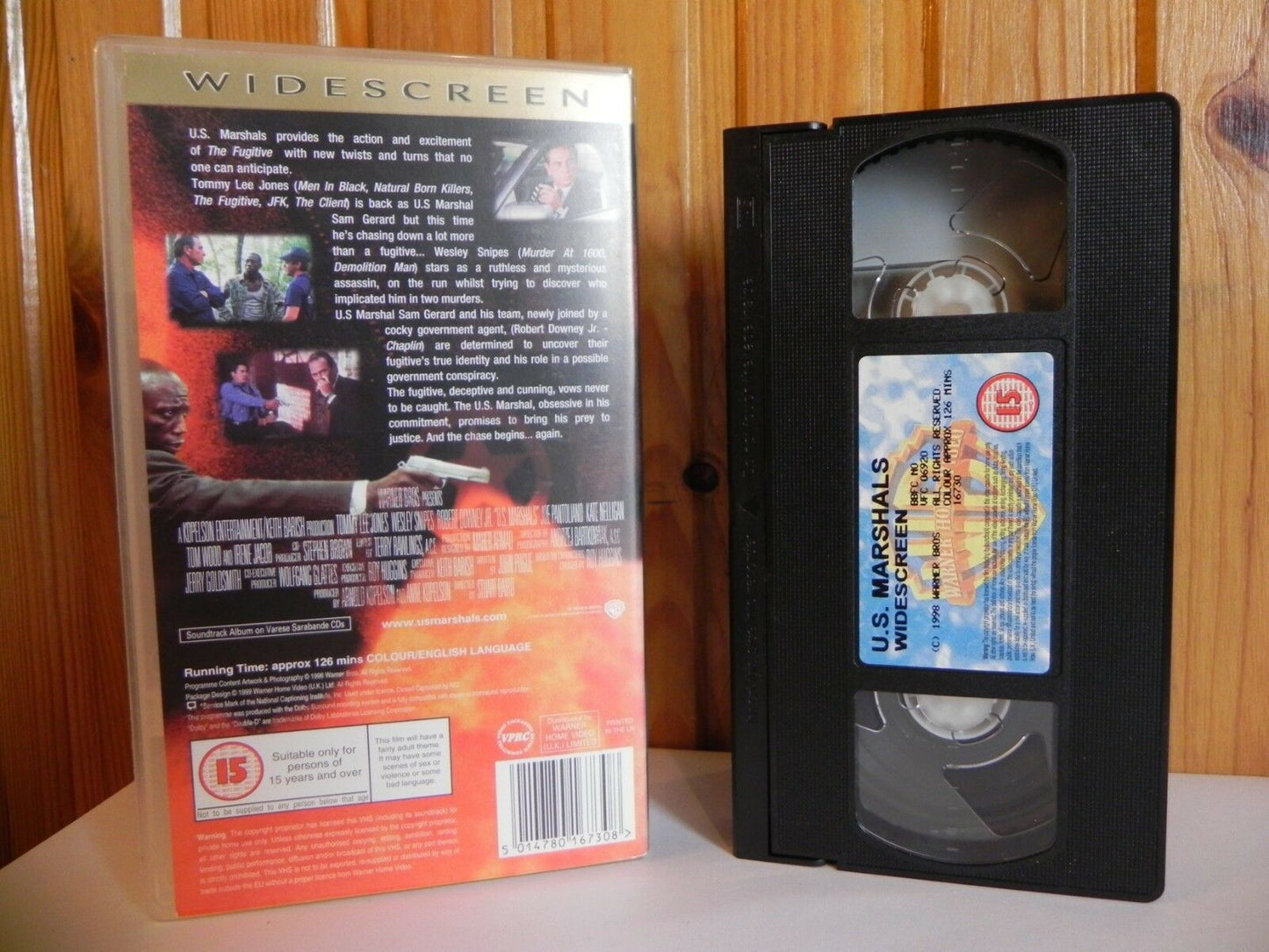 U.S.Marshals - Warner Home - Action - Widescreen - Tommy Lee Jones - Pal VHS-