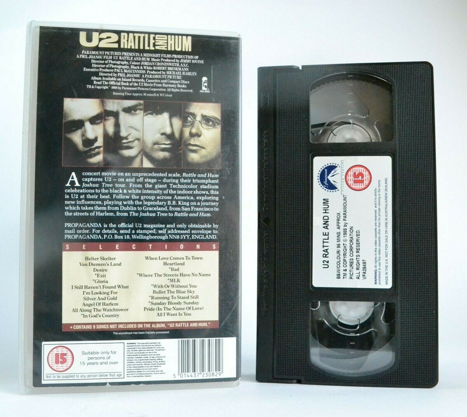 U2: Rattle And Hum - Bono - The Edge - Adam Clayton - Larry Mullen - Music - VHS-