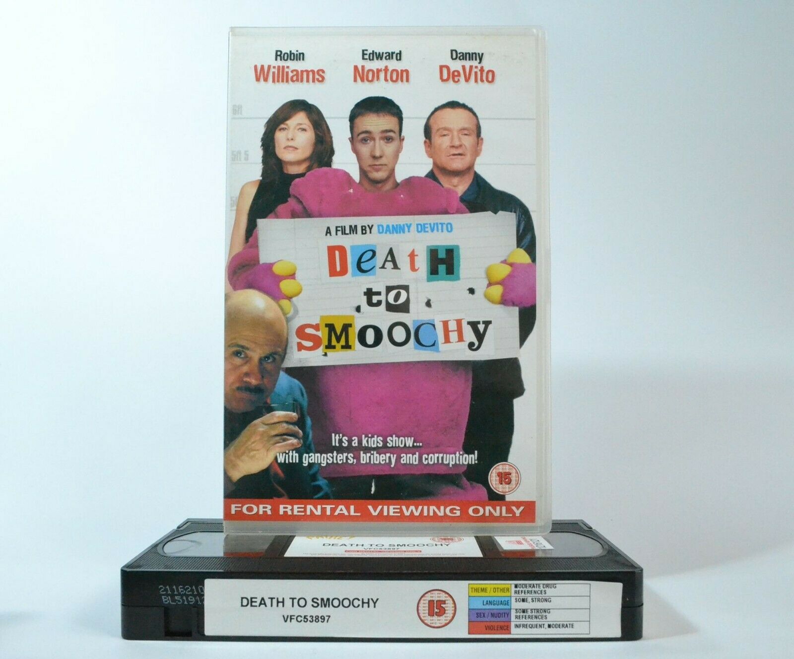 Death To Smoochy: Film By: D.DeVito - Large Box - Crime Comedy - E.Norton - VHS-