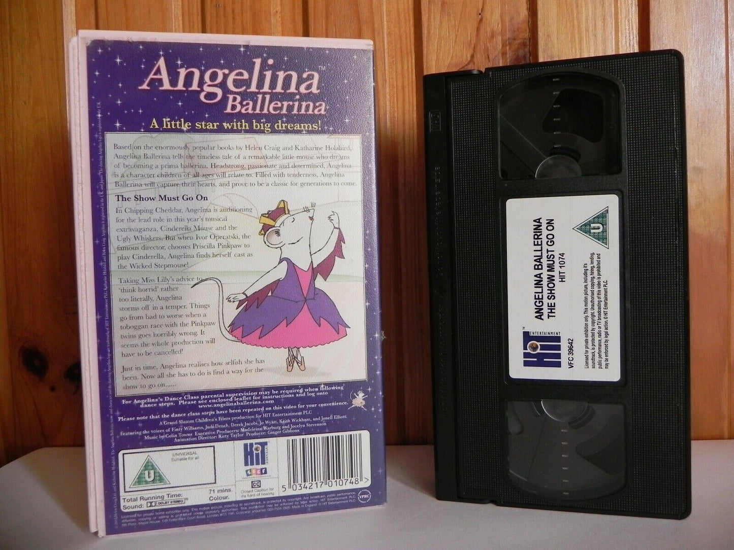 Angelina Ballerina: The Show Must Go On - Animated - Adventure - Kids - Pal VHS-