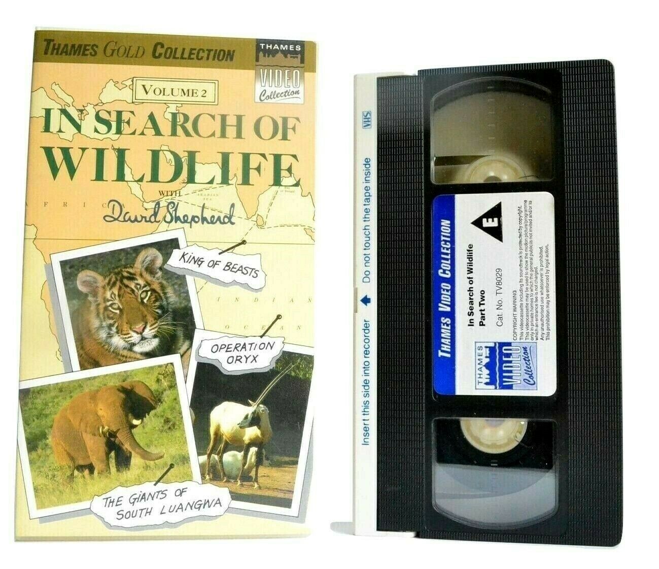 In Search Of Wildlife/Vol.2: By David Shepherd - Zambia - Oman - India - Pal VHS-