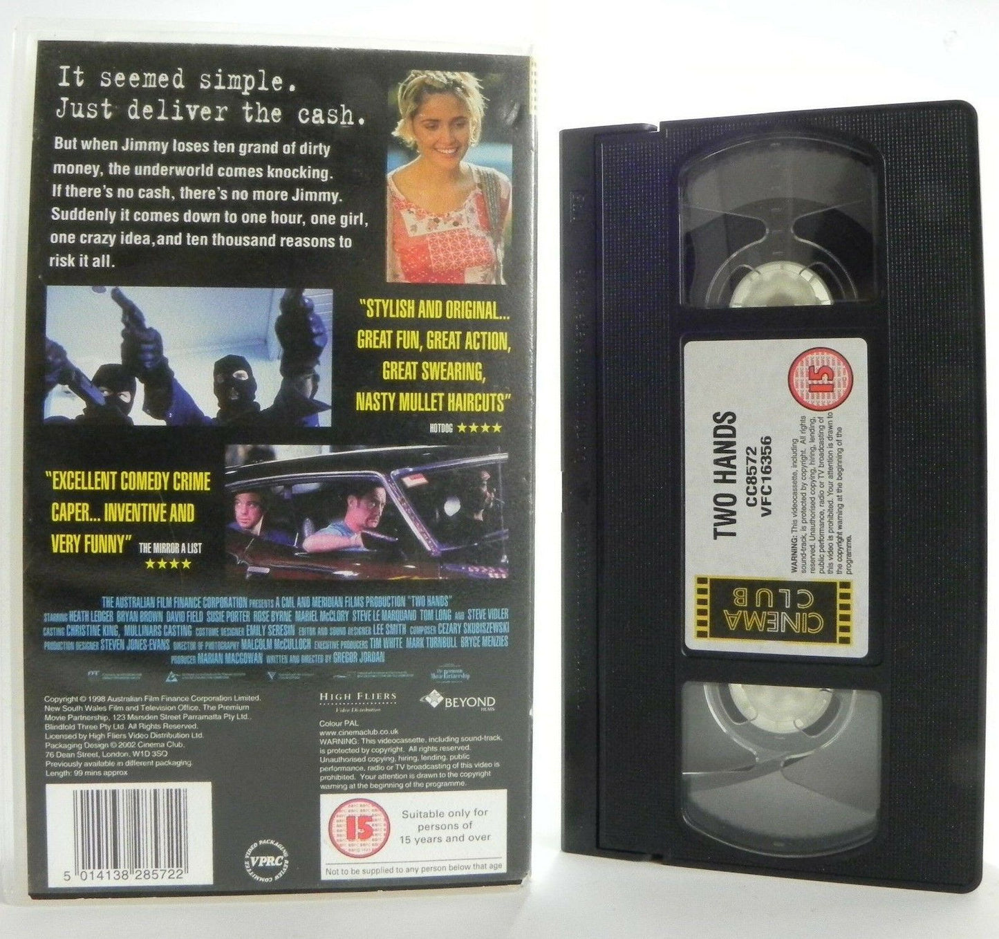 Two Hands: G.Jordan Film - Thriller (1998) - Heath Ledger - Susie Porter - VHS-