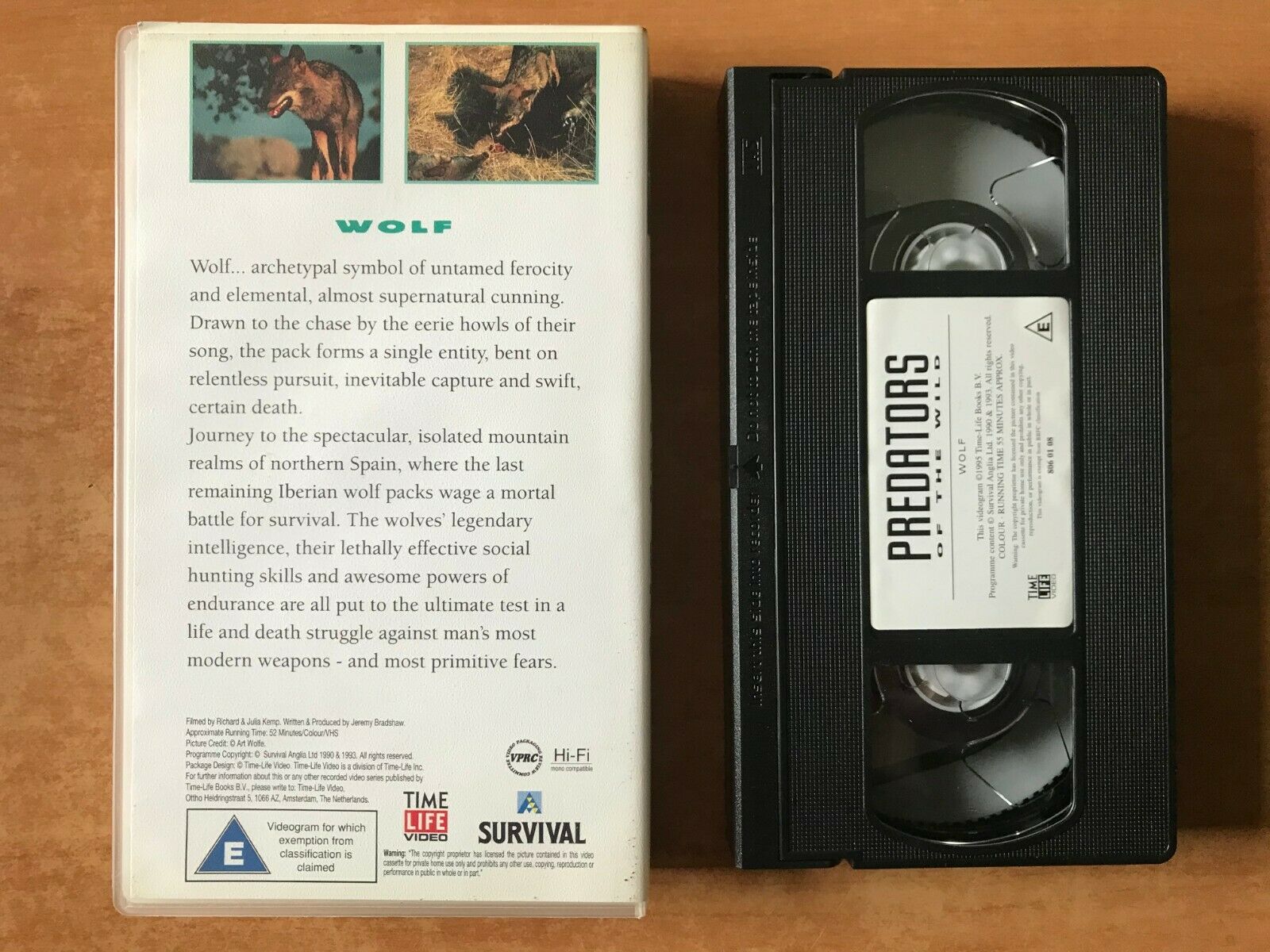 Predators Of The Wild: Wolf [Time Life Video] Documentary - Nothern Spain - VHS-