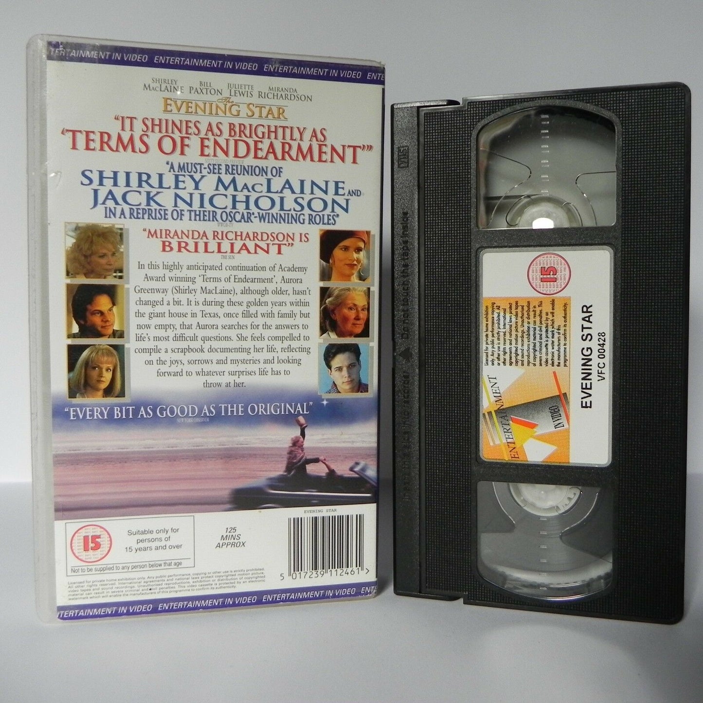 The Evening Star - Entertainment In Video - Drama - Shirley MacLaine - Pal VHS-
