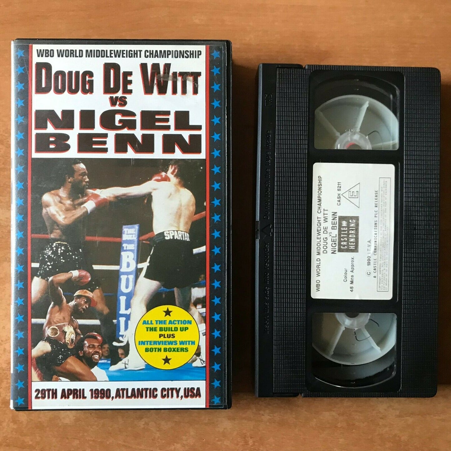Doug De Witt Vs. Nigel Benn (1990); [Atlantic City / USA] Boxing - Sports - VHS-