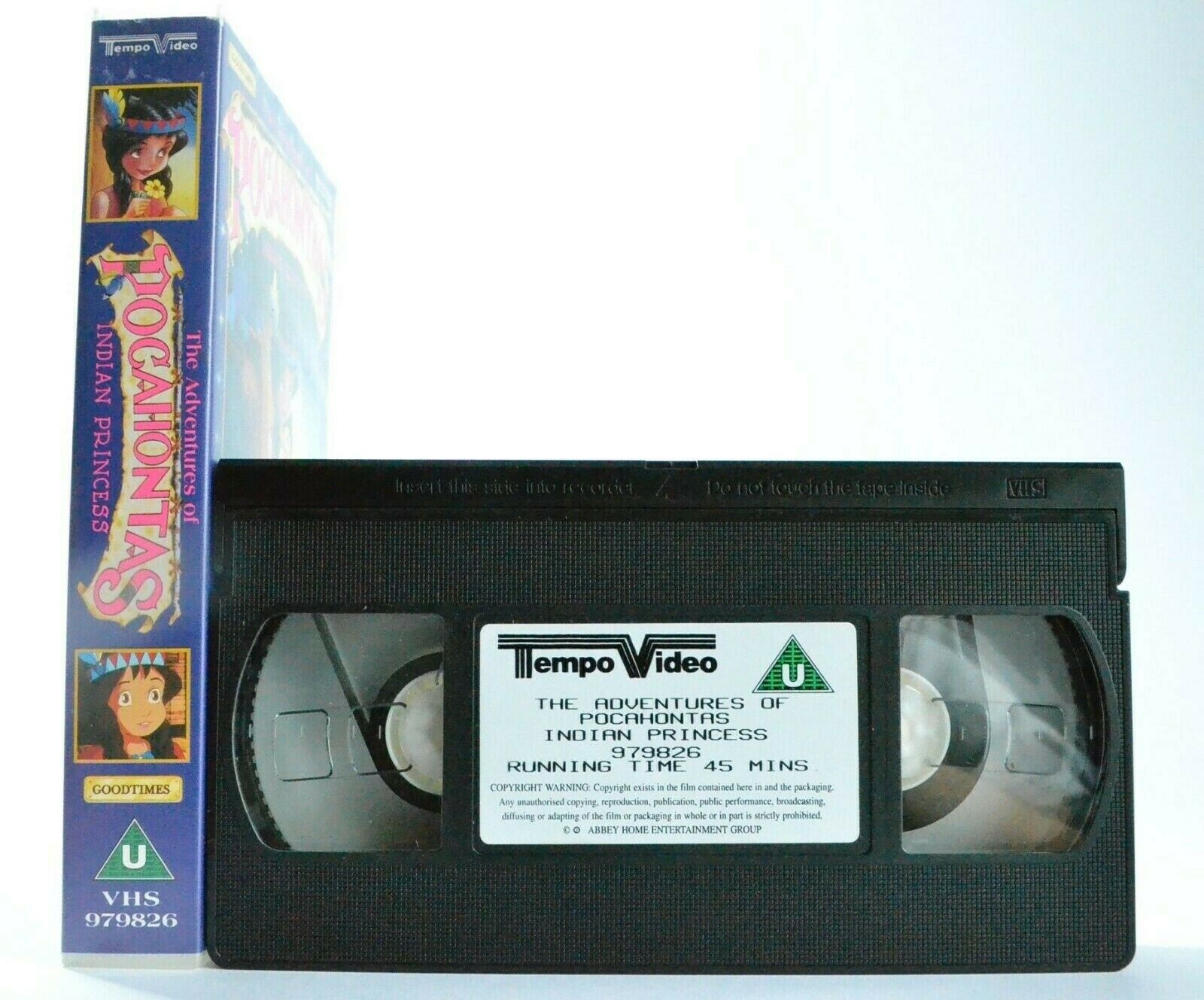 The Adventures Of Pocahontas Indian Princess (Tempo Video) - Children's - VHS-