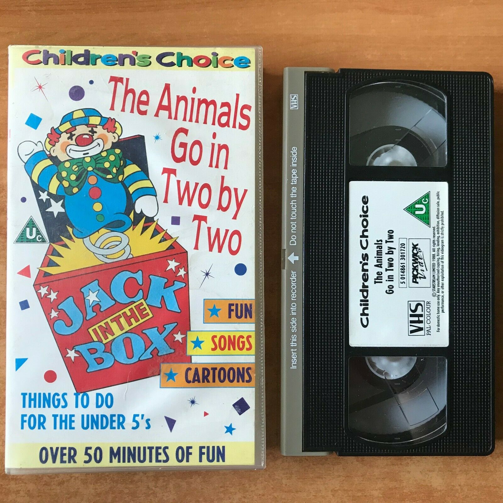 The Animals Go In Two By Two: Jack In The Box [Carol Chell] Children's - Pal VHS-