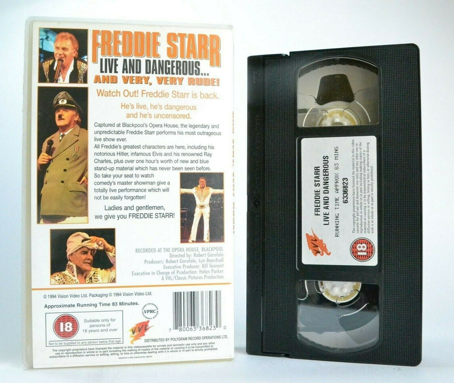 Freddie Starr: Live And Dangerous - Blackpool/The Opera House - Stand-Up - VHS-