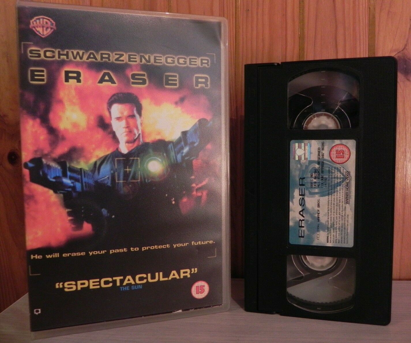 Eraser (1996): Action Thriller [Large Box] >Arnold Schwarzenegger< - Pal VHS-