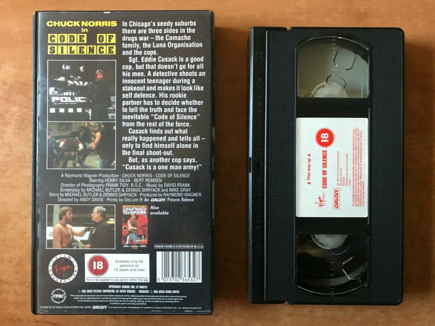Code Of Silence (1985) Crime Action - Drama - Chuck Norris / Henry Silva - VHS-