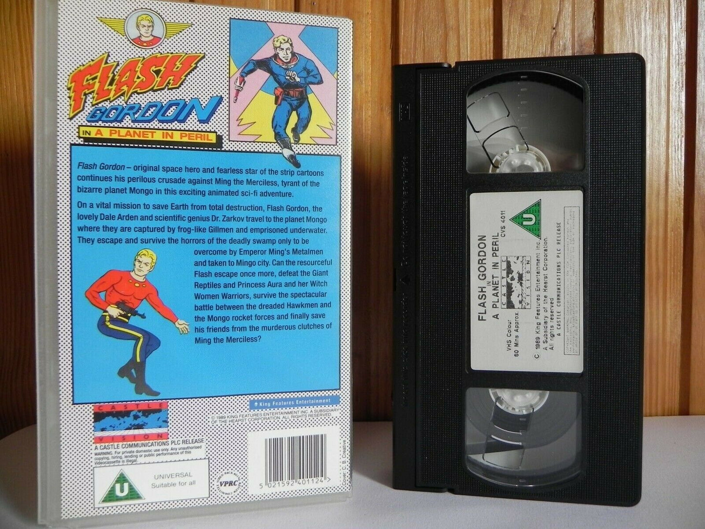 Flash Gordon: A Planet In Peril - 80's Retro - Action Animation - Kid's Pal VHS-