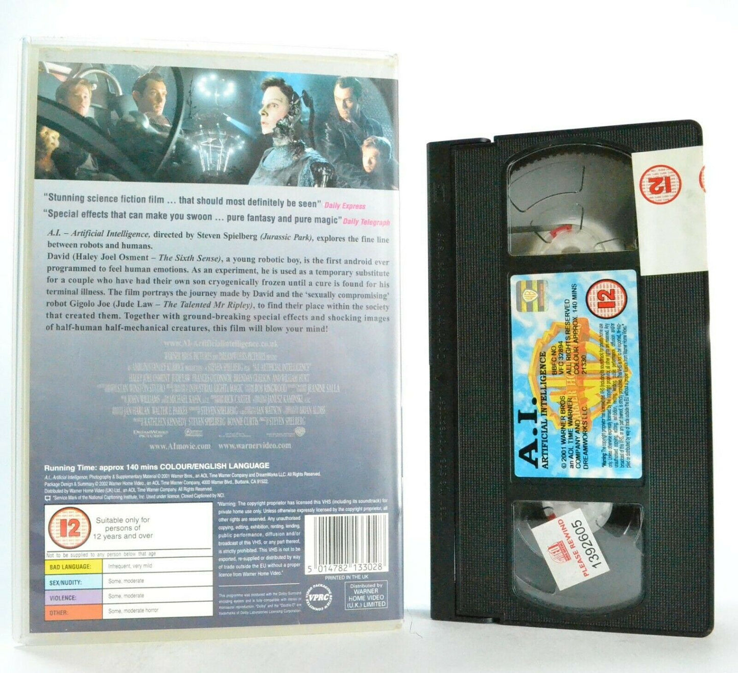 A.I.(Artificial Intelligence): A S.Spielberg Film (2001) - Sci-Fi Drama - VHS-