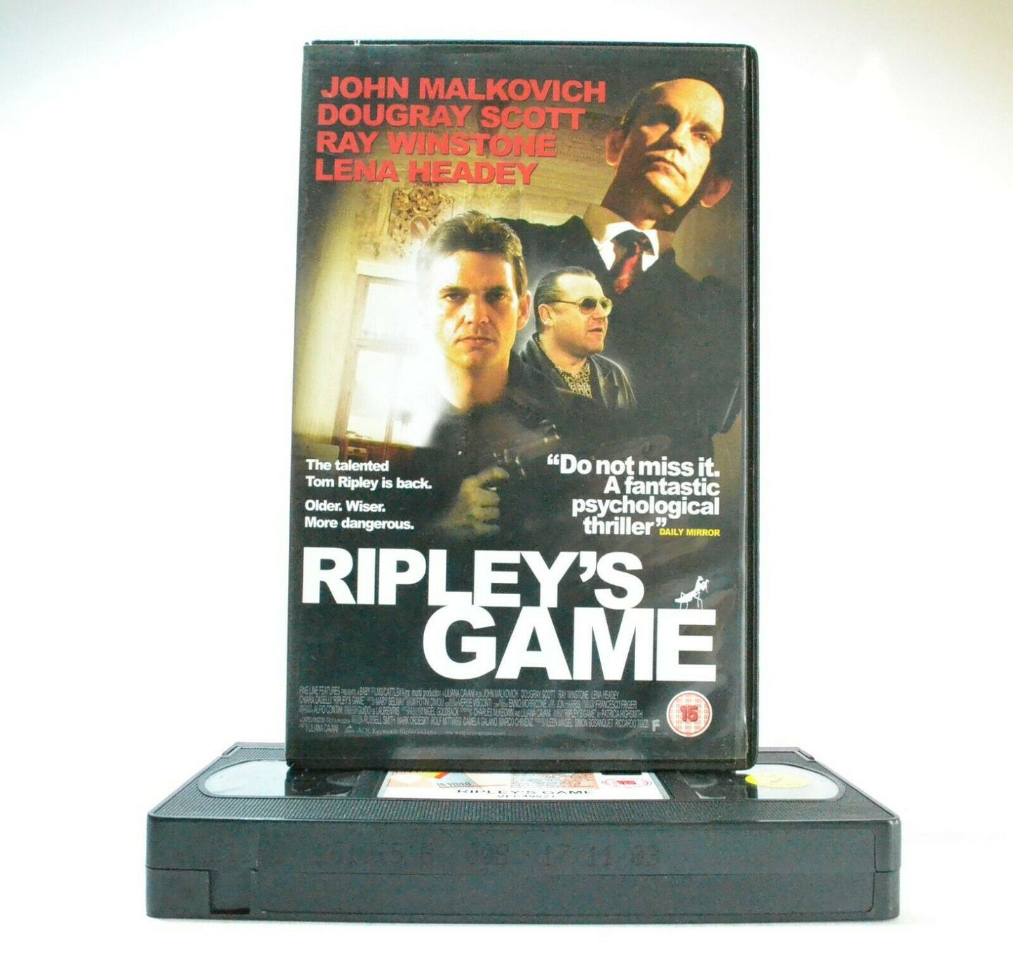 Ripley's Game: Psychological Thriller - Large Box - J.Malkovich/R.Winstone - VHS-