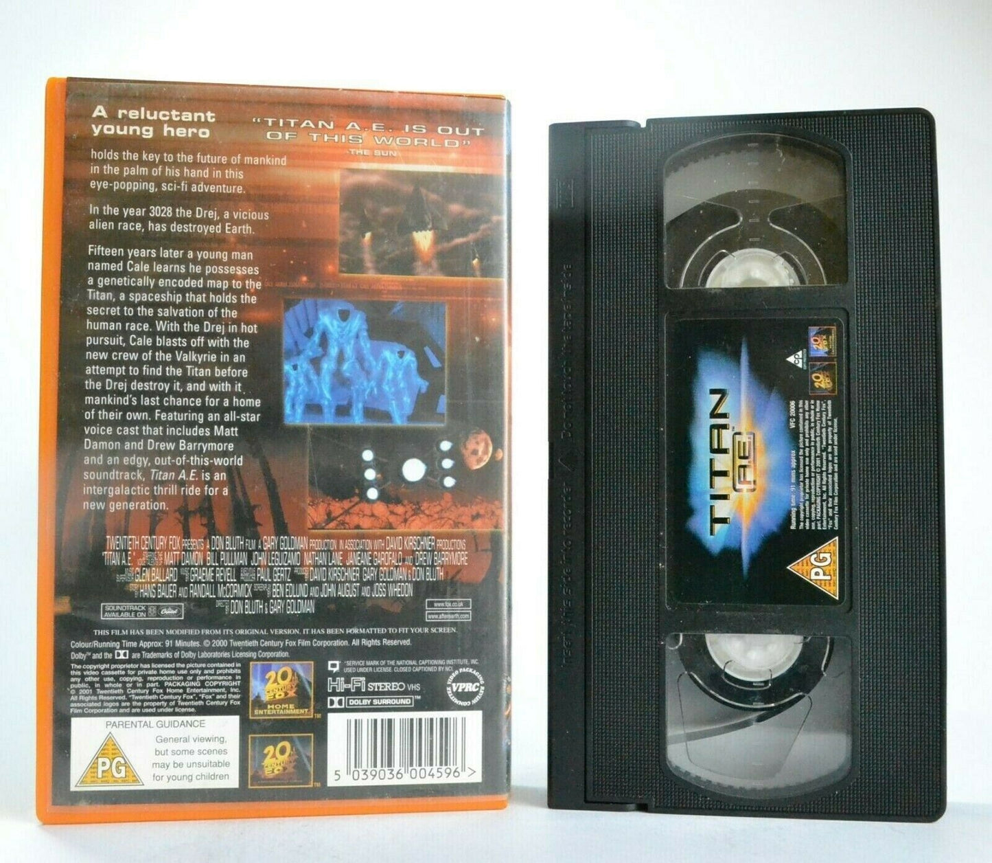 Titan A.E. (2000): Animated - Post-Apocalyptic Sci-Fi - Children's - Pal VHS-