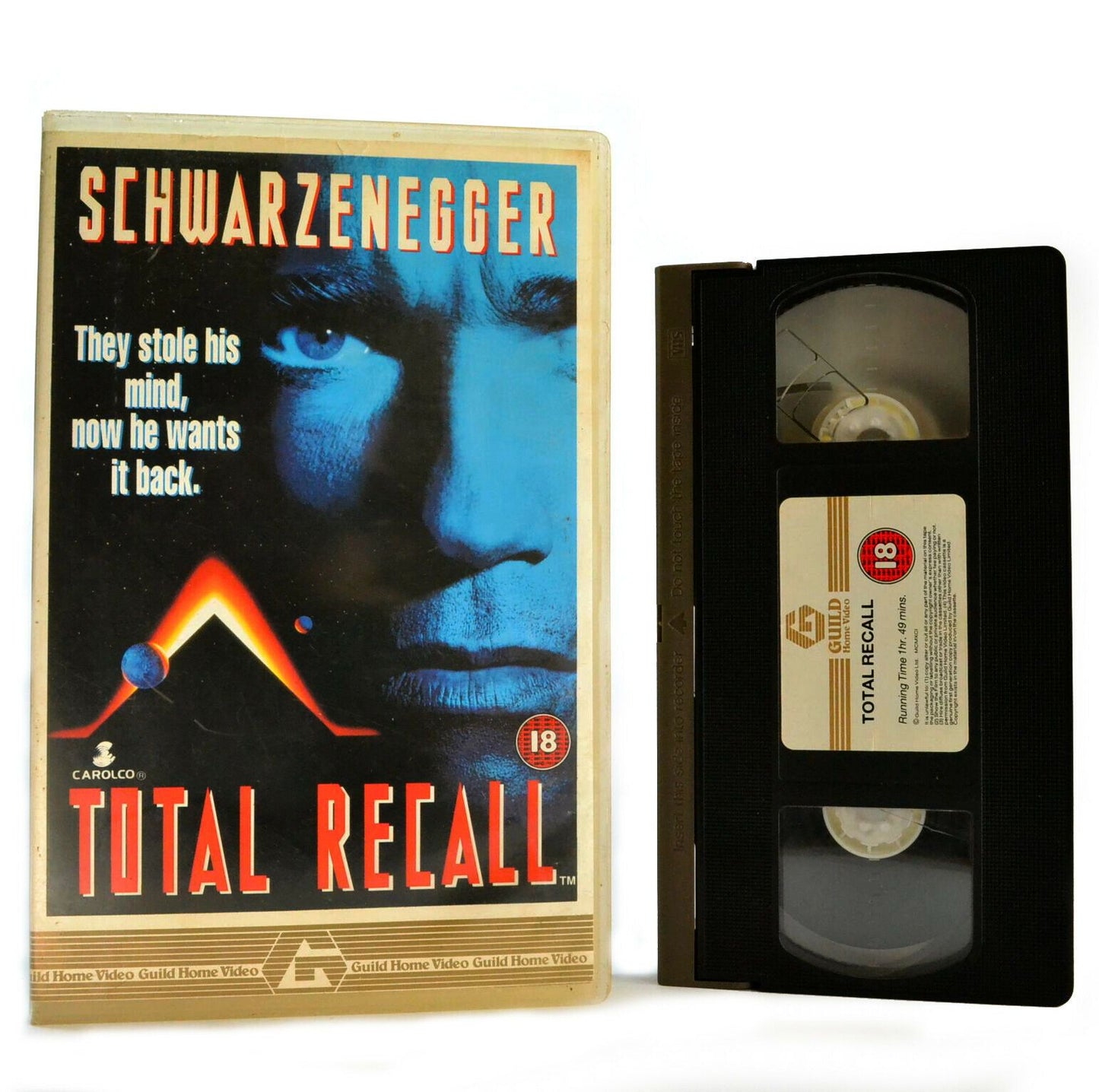 Total Recall: Based On P.K.Dick Short Story - Sci-Fi (1990) - Large Box - VHS-
