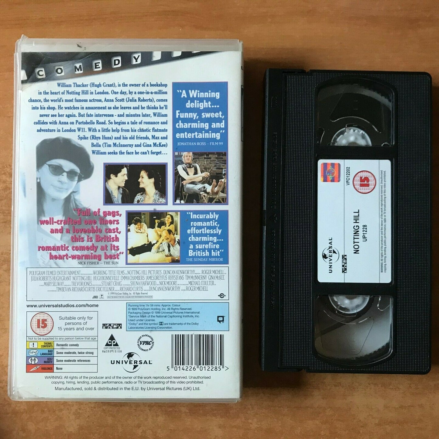 Notting Hill: Romantic Comedy [Big Box] Rental; Julia Roberts / Hugh Grant - VHS-