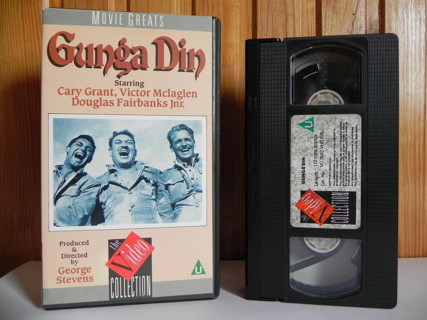 Gunga Din (1939); Movie Greats - War Comedy - Action Adventure - Cary Grant - Pal VHS-