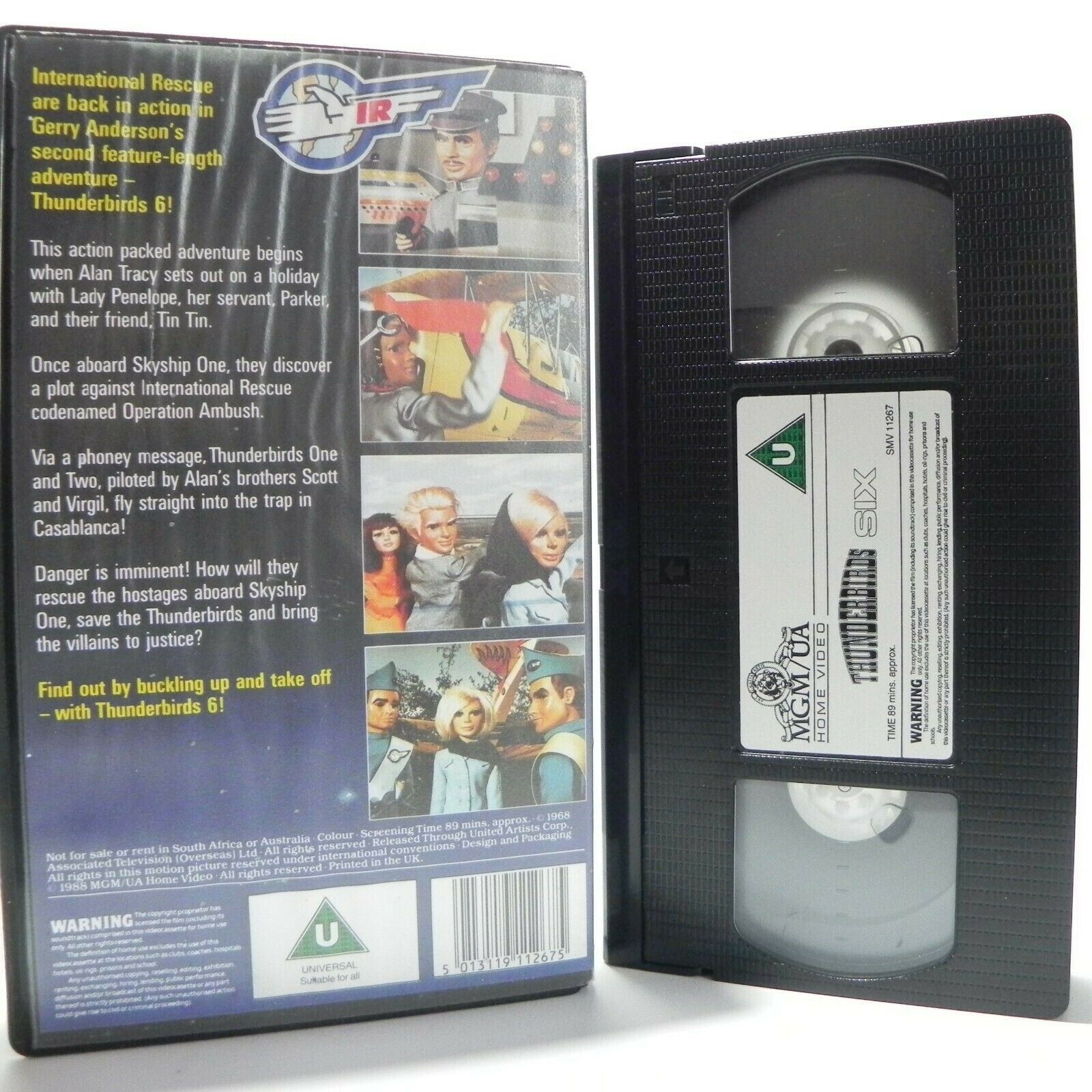 Thunderbirds Six: The Movie - Classic Animation - Action Adventure - Kids - VHS-