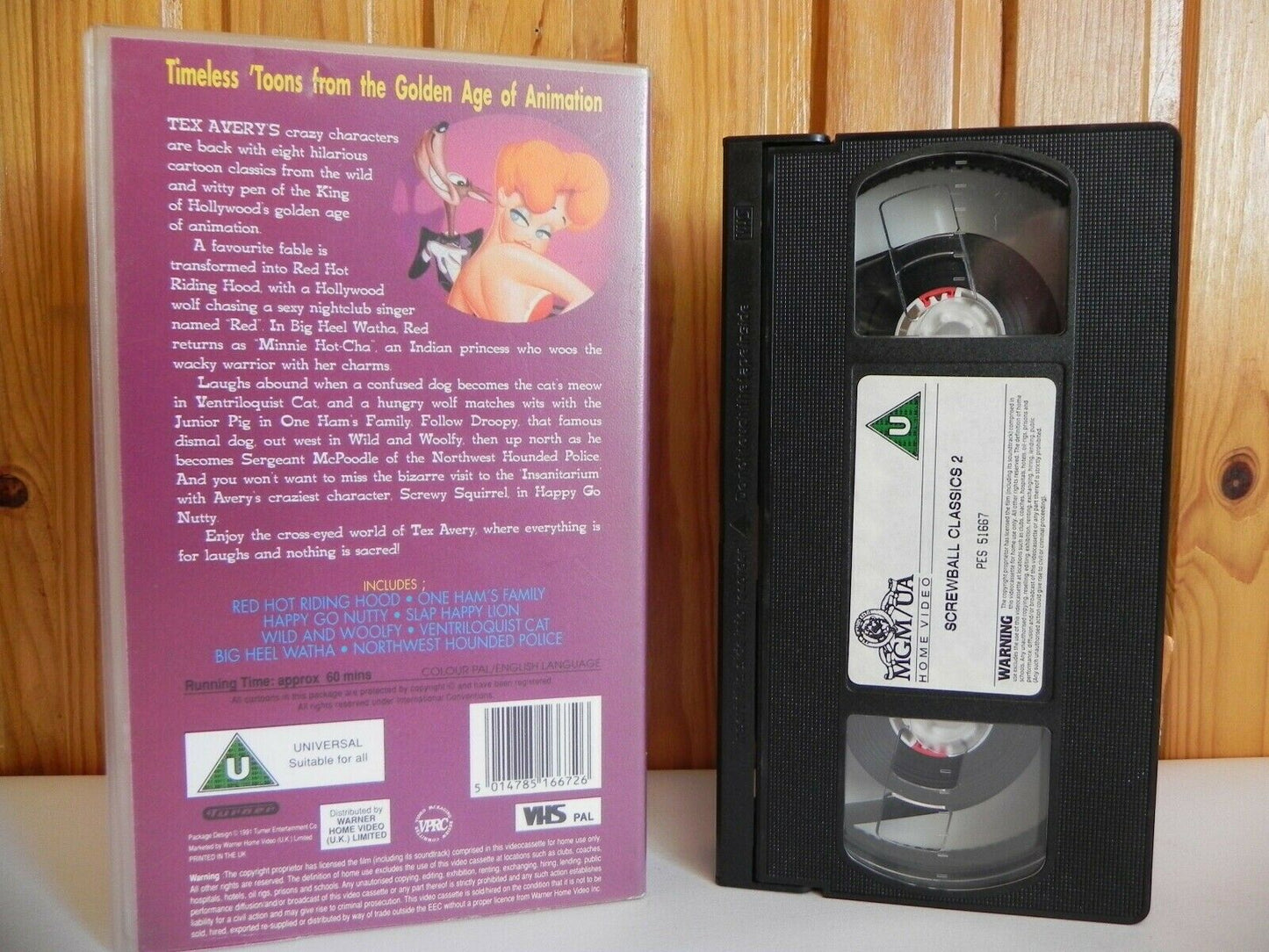 Tex Avery's Screwball Classics 2 - MGM/UA - Golden Age Of Animation - Kids - VHS-
