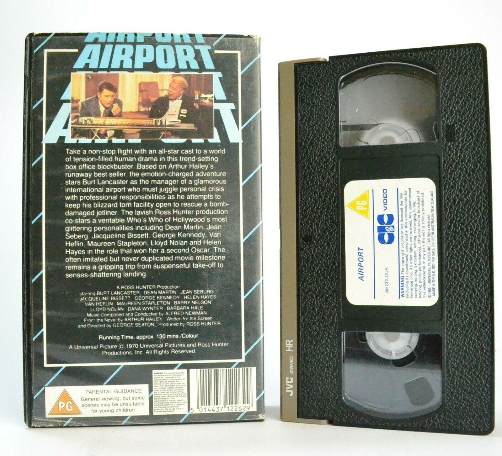 Airport - Pre-Cert - CIC Video Release - Burt Lancaster - Dean Martin - Pal VHS-