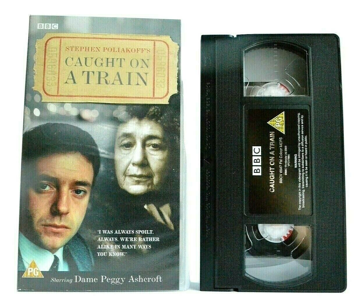 Caught On Train: By Stephen Poliakoff - Drama - Dame Peggy Ashcroft - Pal VHS-