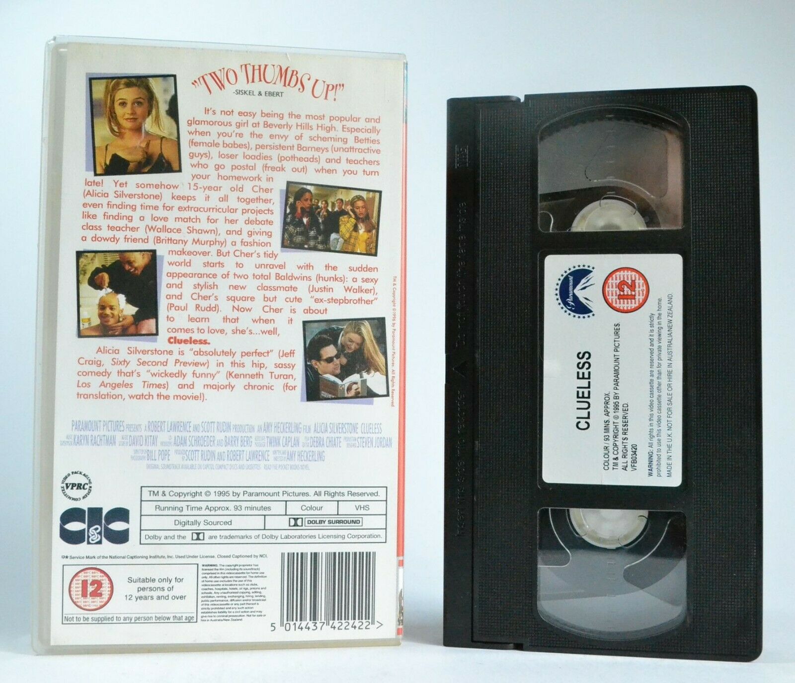 Clueless (1995): Coming Of Age Romantic Comedy - A.Silverstone/B.Murphy - VHS-