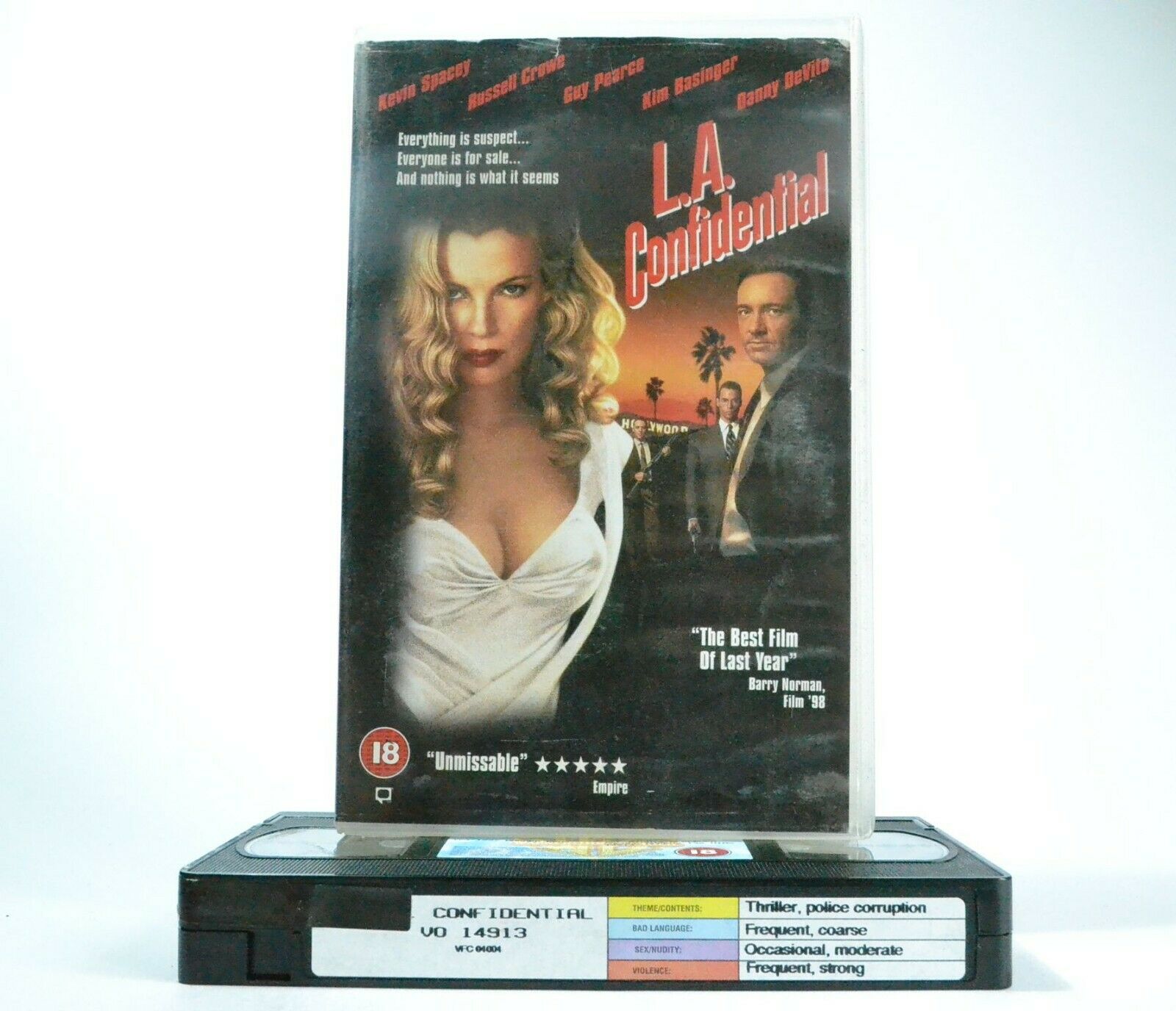 L.A. Confidential - Neo-Noir Crime Thriller - Kevin Spacey/Kim Basinger - VHS-