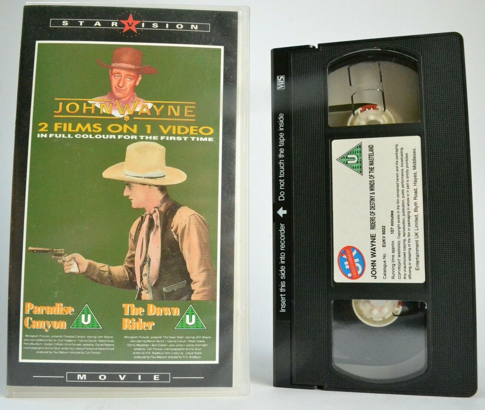 Paradise Canyon / The Dawn Rider: Westerns [Full Colour] - John Wayne - Pal VHS-