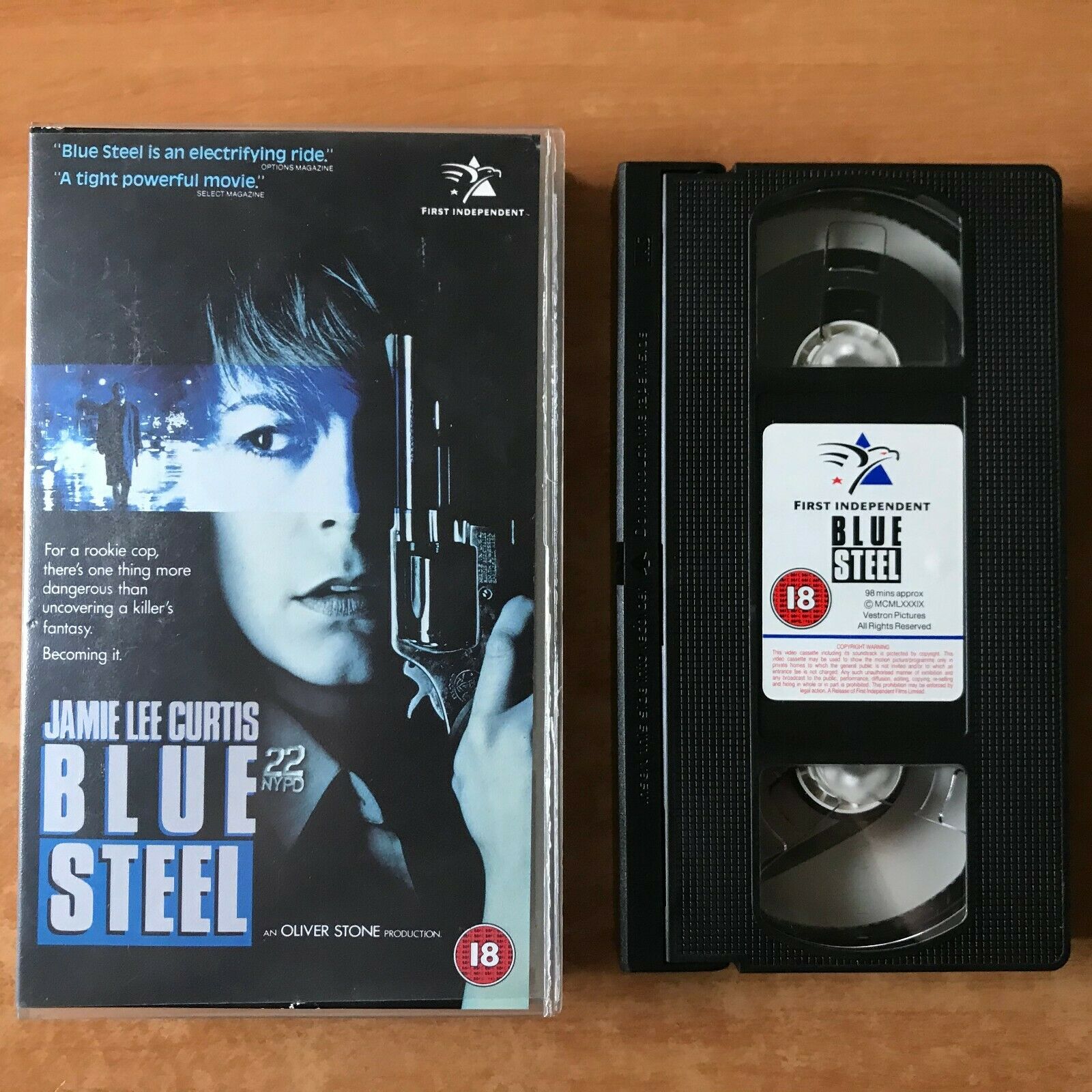 Blue Steel (1990) [Neo-Noir] NYC Action - Serial Killer - Jamie Lee Curtis - VHS-