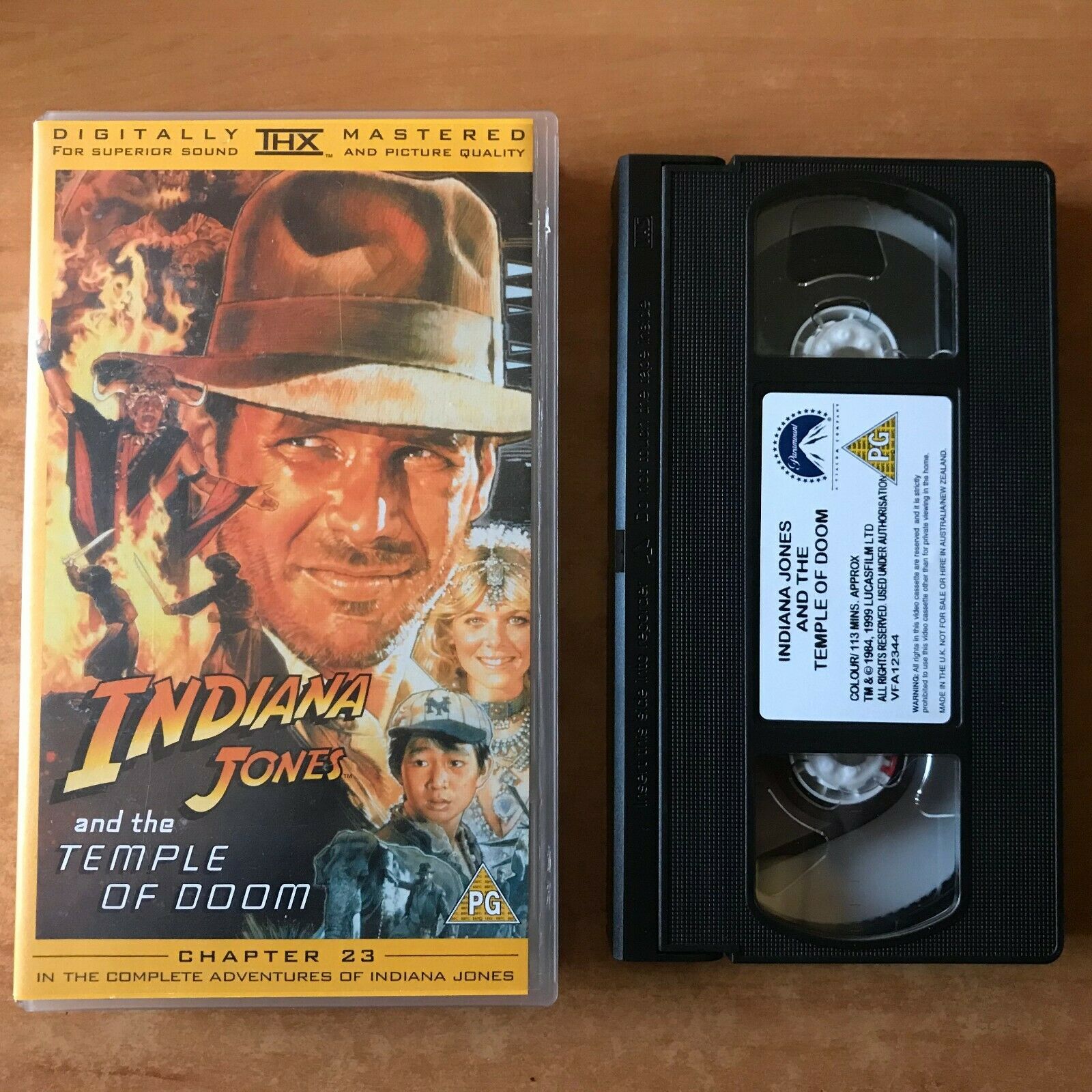 Indiana Jones [Temple Of Doom] THX Mastered - (1984) Action Adventure - Pal VHS-