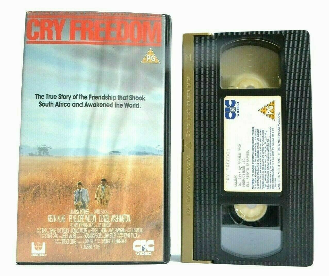 Cry Freedom (1987) - British/South African Epic Drama - Denzel Washington - VHS-