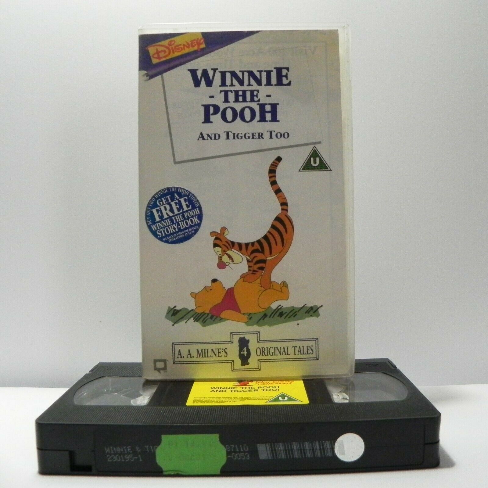Winnie The Pooh And Tigger Too - A.A. Milne's Original Tales - Children's - VHS-
