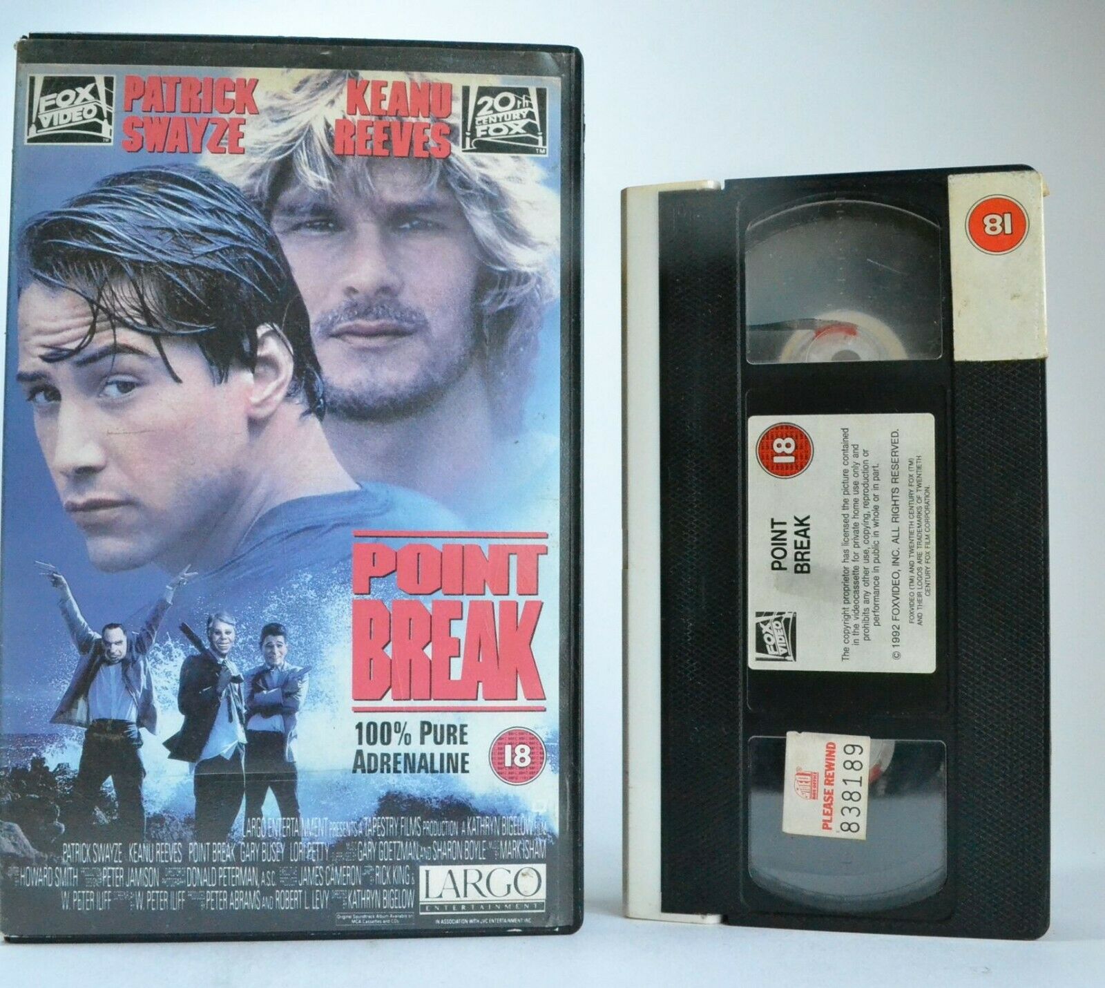 Point Break (1991): 100% Pure Adrenaline - Crime Thriller - Keanu Reeves - VHS-
