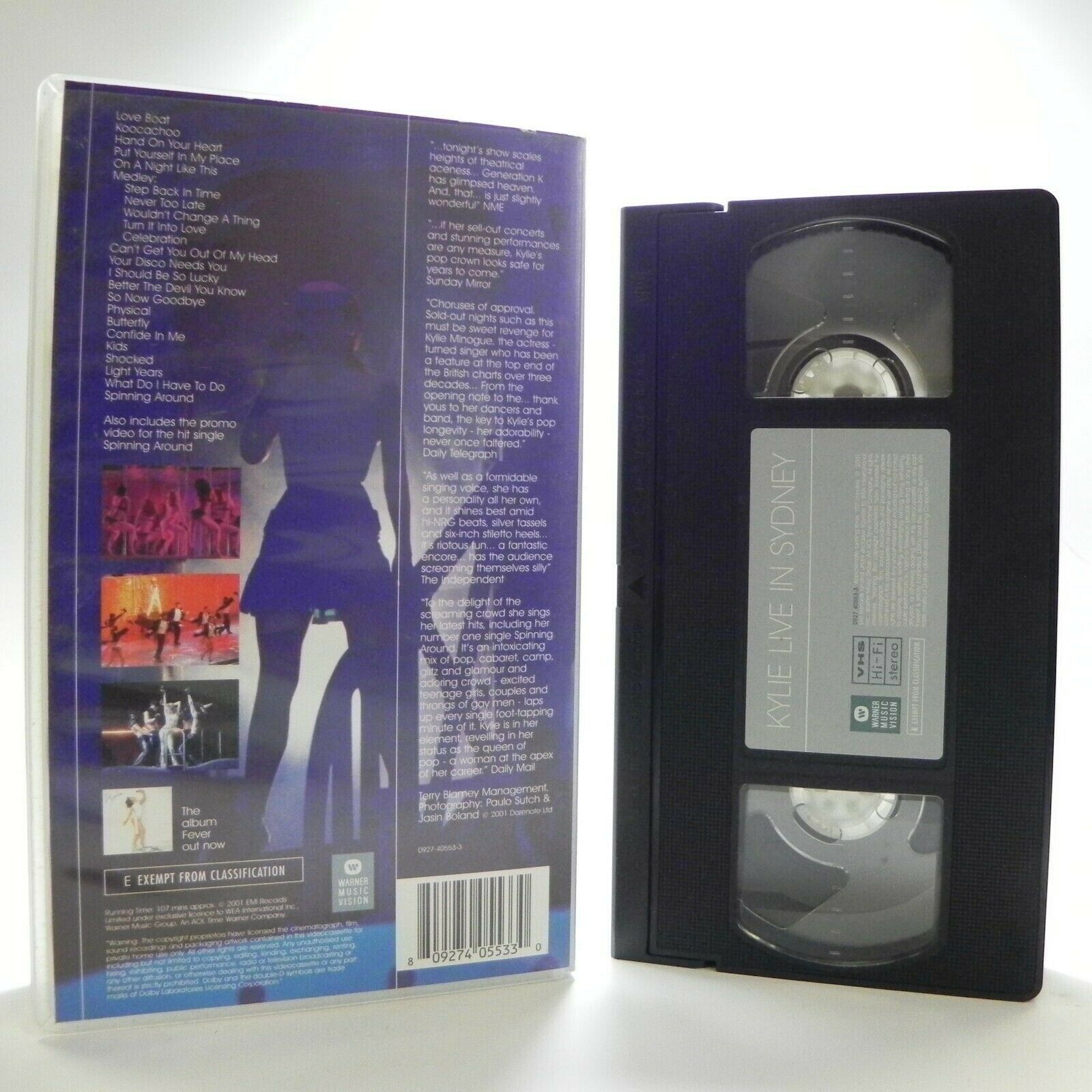 Kylie Minogue: Live In Sydney - Music Performance - Greatest Hits - Pal VHS-