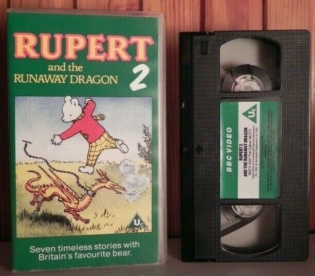Rupert Bear Part 2: The Runaway Dragon - 7 Stories - BBC (1990) - Vintage - VHS-
