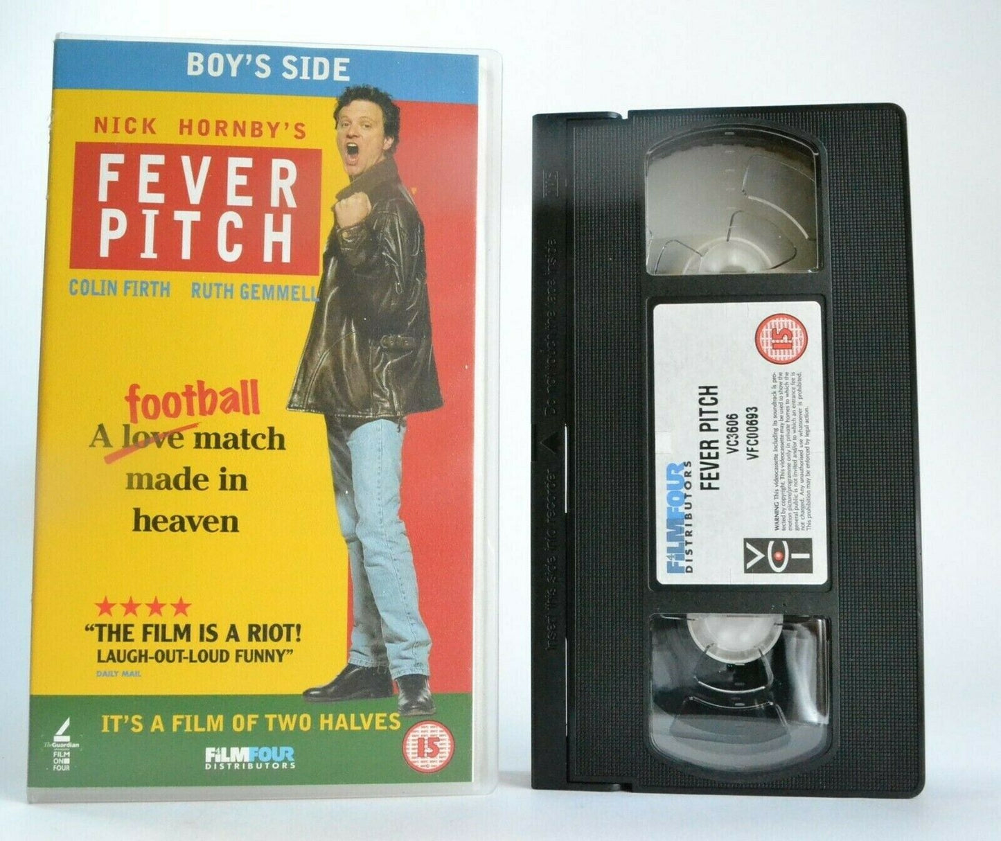 Fever Pitch (1997): Nick Hornby Memoir - Football Comedy - Colin Firth - Pal VHS-