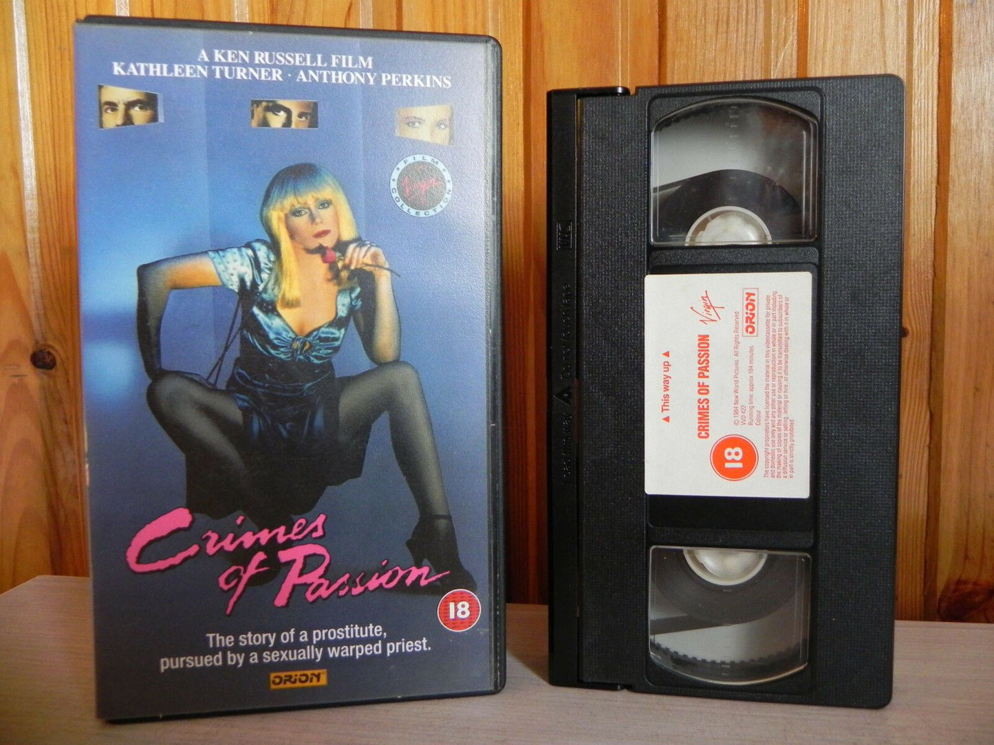 Crimes Of Passion - 1st Release Orion - Kathleen Turner - Anthony Perkins - VHS-