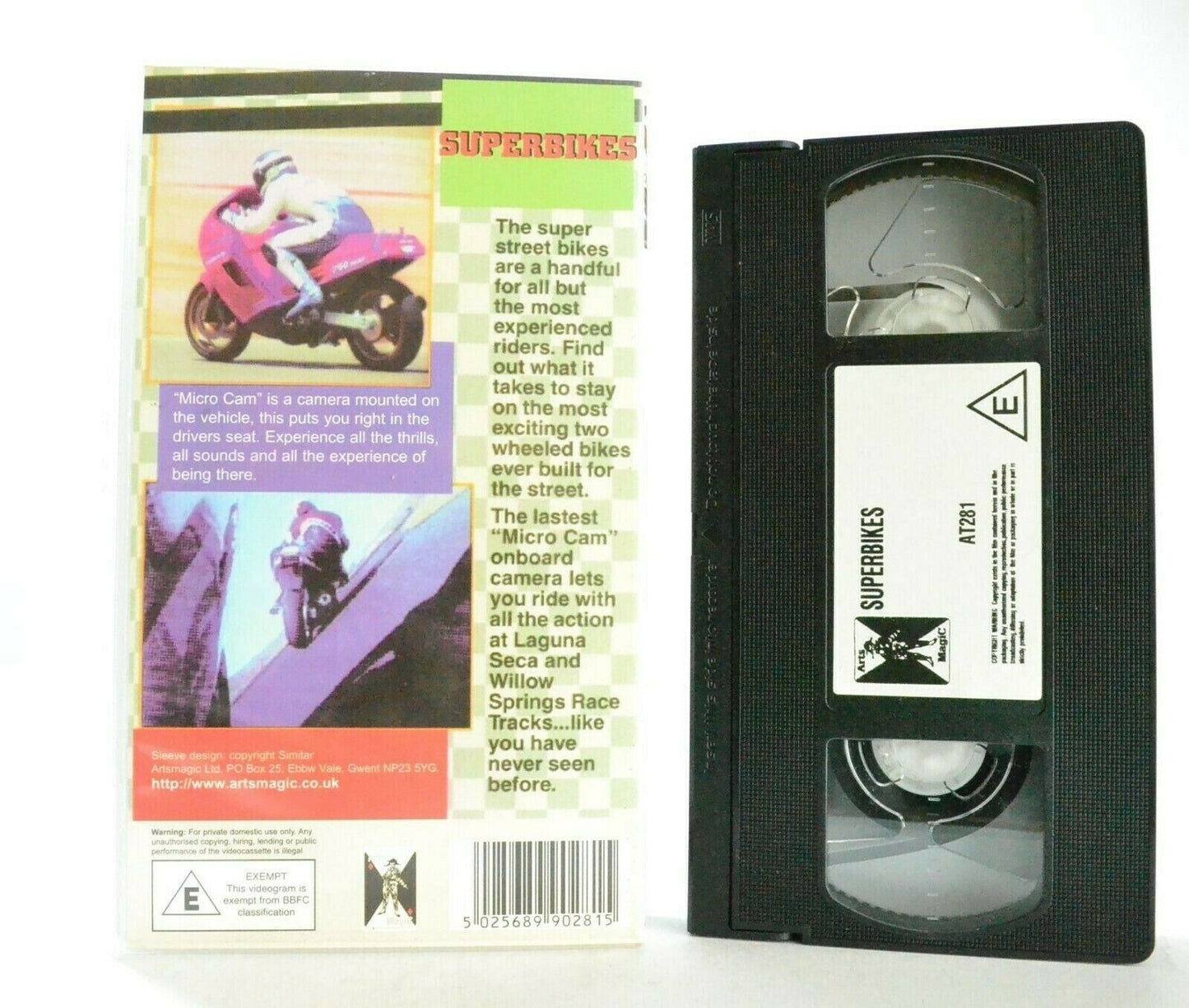 Wheels Video Series: Superbikes - Outrageous Action - Motorsports - Pal VHS-