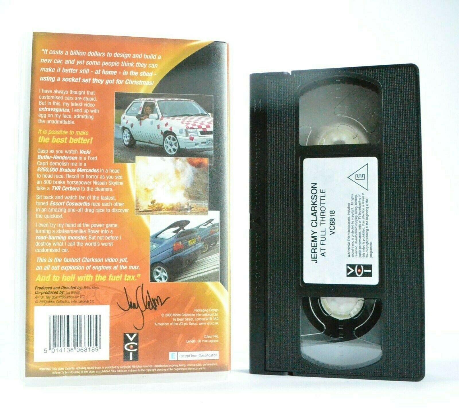At Full Throttle: By Jeremy Clarkson - Speed Action - Car Races - Sports - VHS-