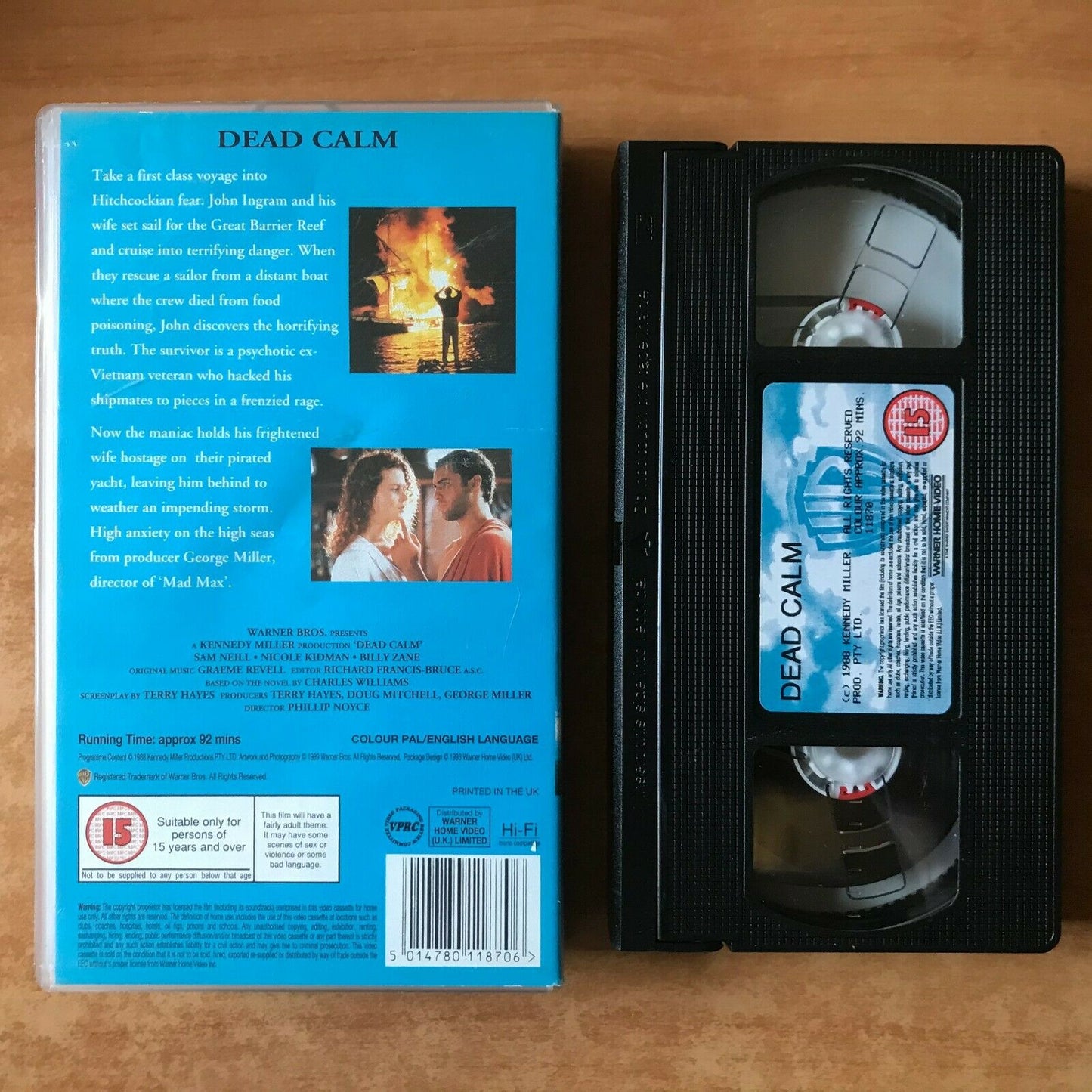 Dead Calm (1988): Psychological Thriller - Nicole Kidman / Sam Neill - Pal VHS-