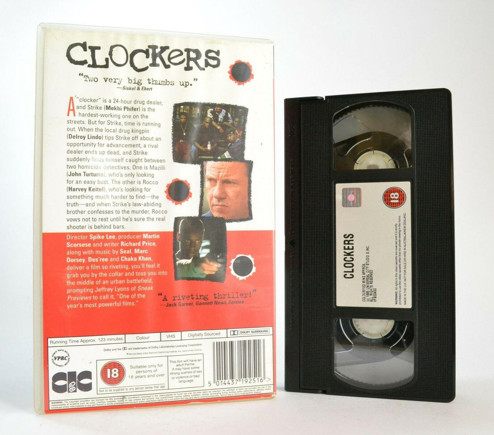 Clockers: A Spike Lee Joint - Thriller (1995) - Large Box - Harvey Keitel - VHS-