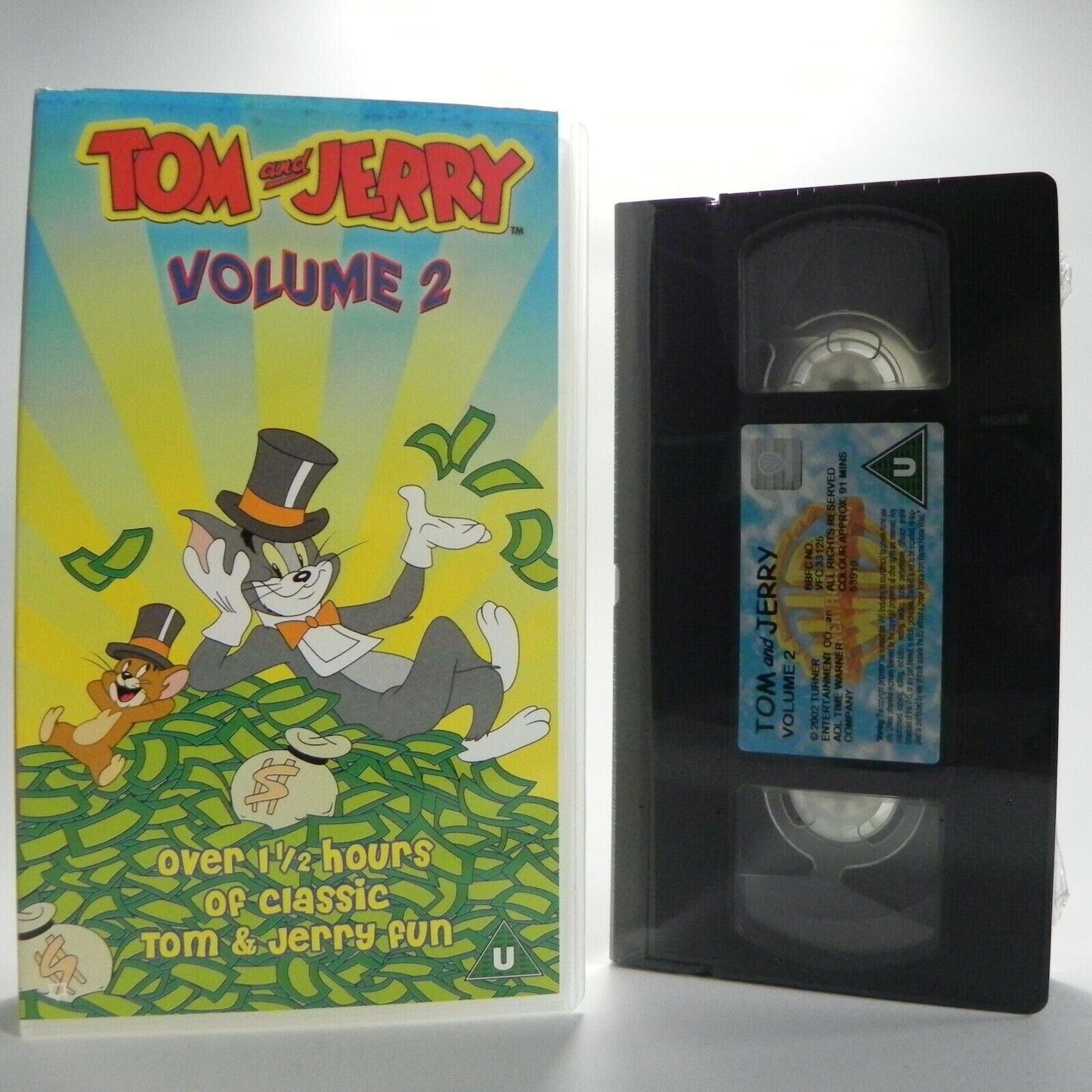 Tom And Jerry - Vol.2 - Classic Animation - Fun Adventures - Children's - Opened Used VHS-