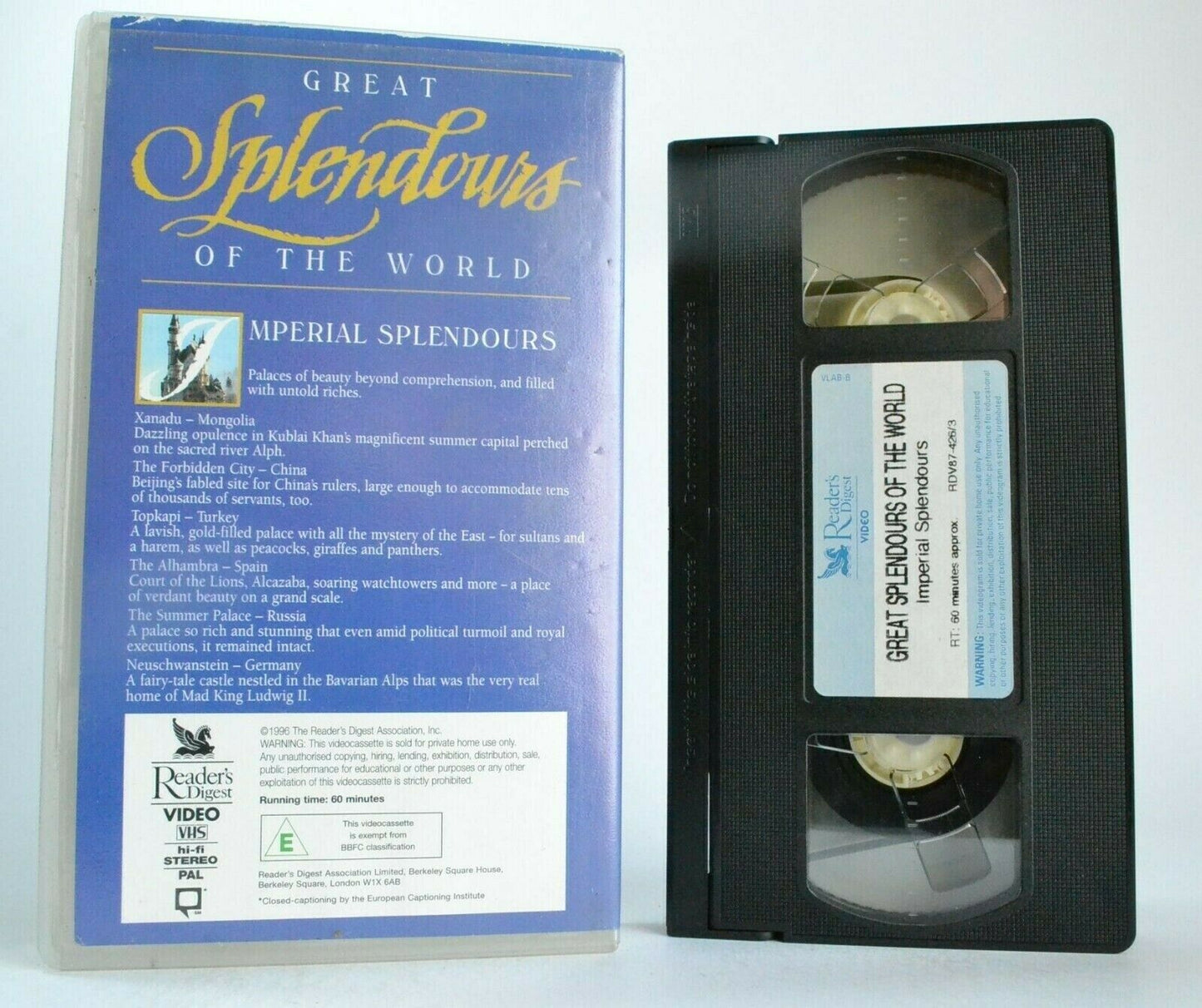 Great Splendours Of The World: Imperial Splendours - Xanadu - Topkapi - Pal VHS-